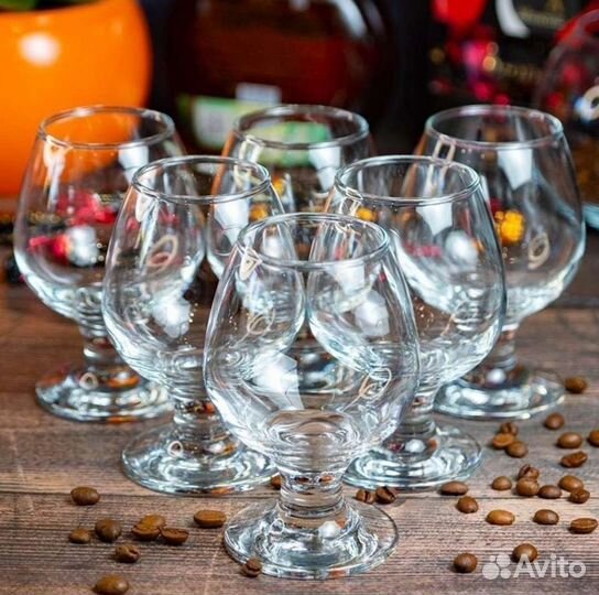 Новый Набор бокалов для коньяка 6 шт в упаковке