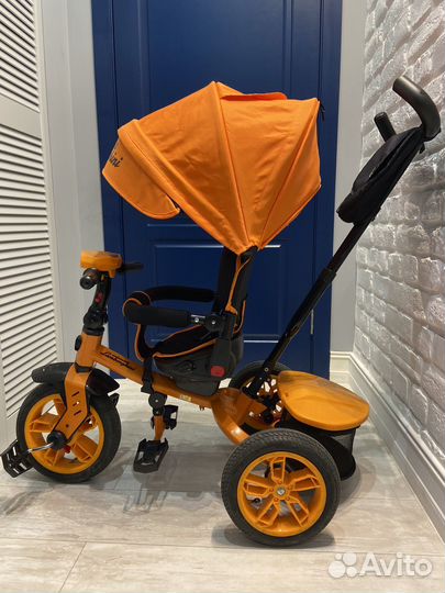 Трехколесный велосипед коляска с ручкой