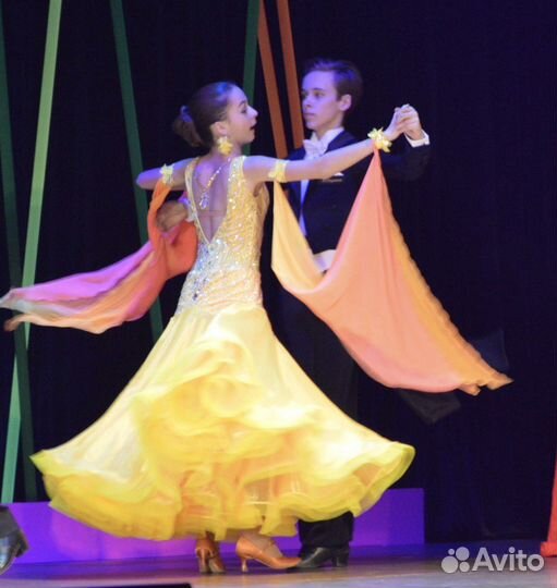 Платье спортивные бальные танцы стандарт Ю 2 - мол