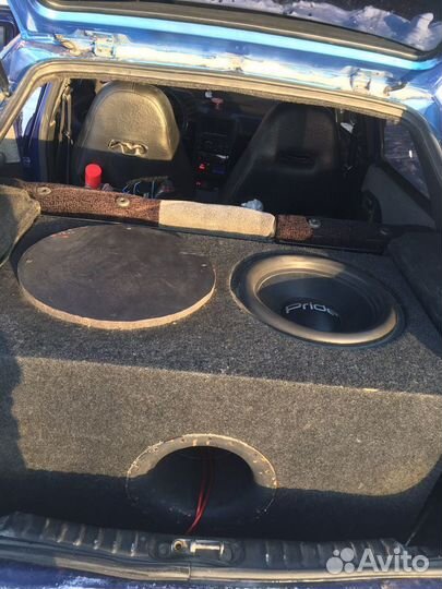 Короб под сабвуфер 2*15 на трубе