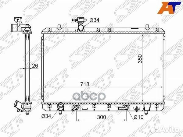 Радиатор Suzuki Aerio 01-07 SK0007 Sat