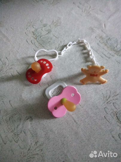 Соски пустышки с держателем-прищепкой