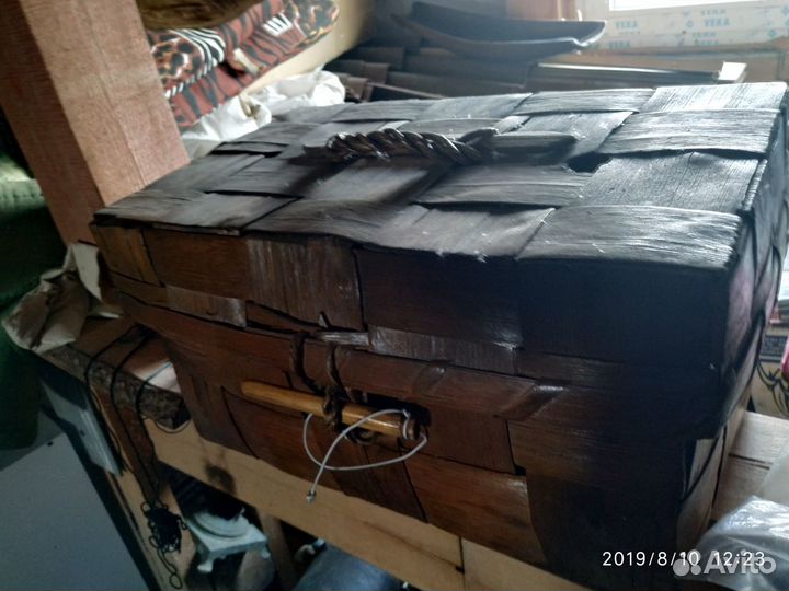 Дореволюционный плетеный сундук/чемодан