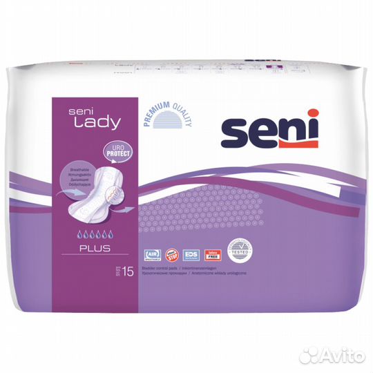 Прокладки урологические Seni Lady plus 15 шт/уп. в