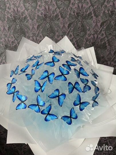 Букет из бабочек подарок светящейся