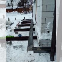 Подъем перенос домов на винтовые сваи, Горбунки