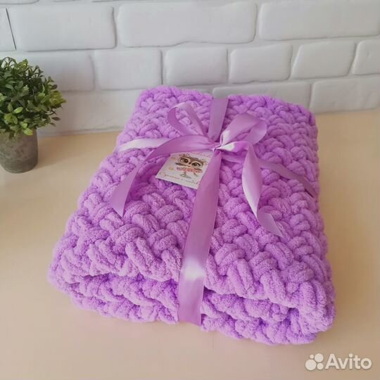 Плед вязаный