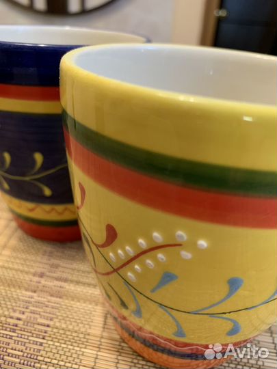 Парные кружки ручная роспись керамика
