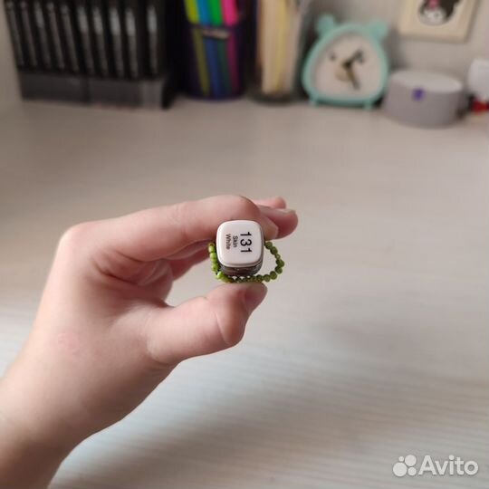 Кольцо из бисера лягушка