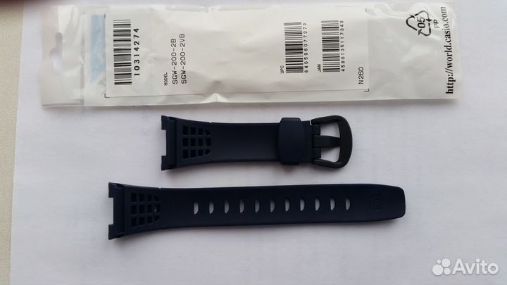 Ремень ремешок для Casio SGW-200-2V синий оригинал
