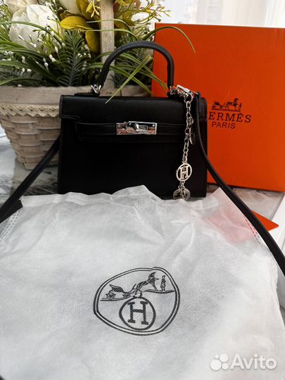 Сумка hermes kelly mini черная