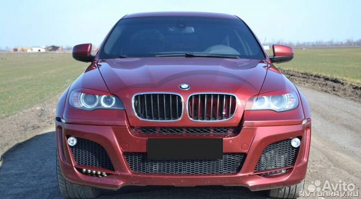 Реснички на фары (линзованная оптика) BMW X6 E71