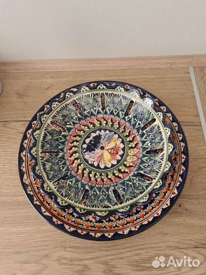 Набор: блюдо и фруктовница Риштанская керамика