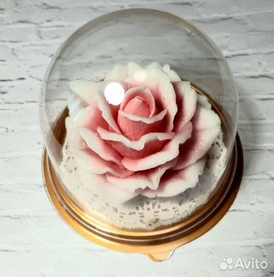 Мыло ручной работы Роза в куполе