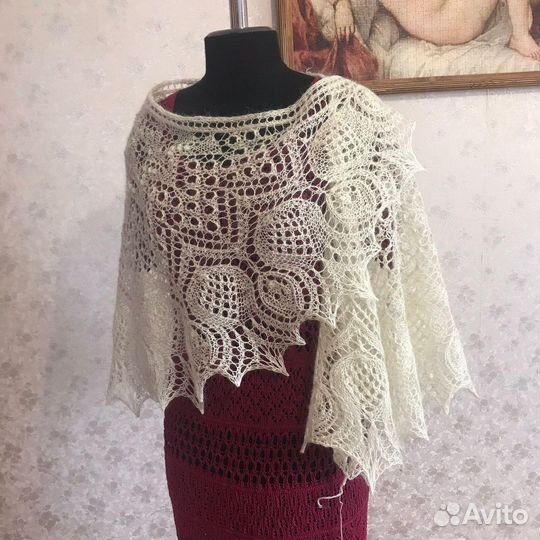 Пуховый платок шаль