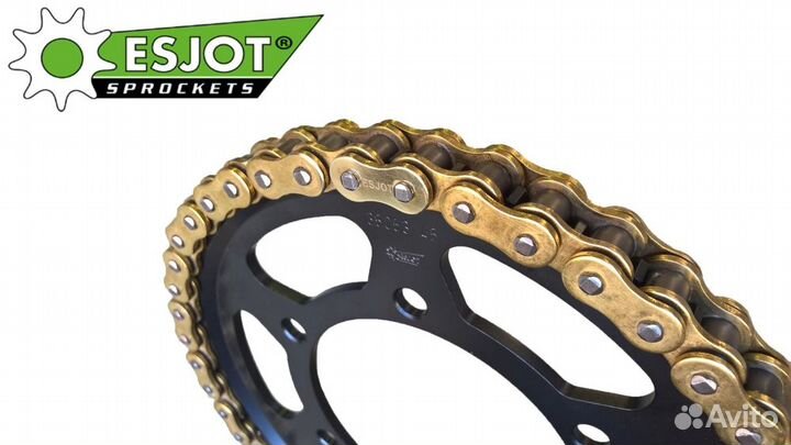 Цепь для мотоцикла esjot 525 EJX 102 звена золотая