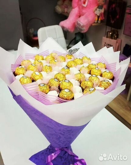 Сладкие букеты из конфет