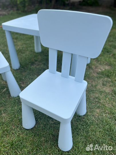 Стол IKEA маммут +2 стула