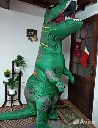 Костюм для поздравлений зелёный T-REX