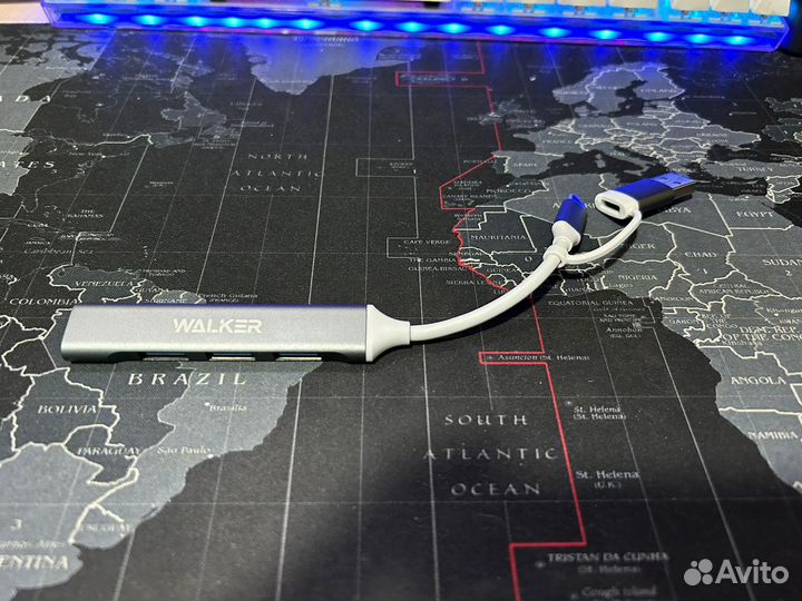 USB/Type C HUB Walker whub-11 4USB 3.0 (возможно и