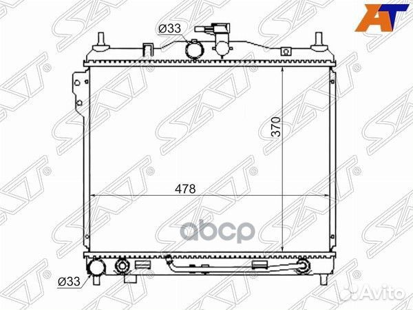 Радиатор Hyundai Getz 02-11 SG-HY0008 Sat