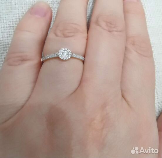 Кольцо позолоченное