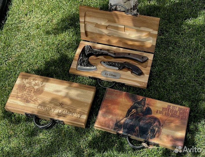 Наборы подарочные топор + нож