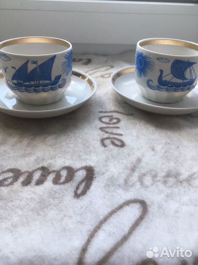 Фарфоровые чайные пары СССР