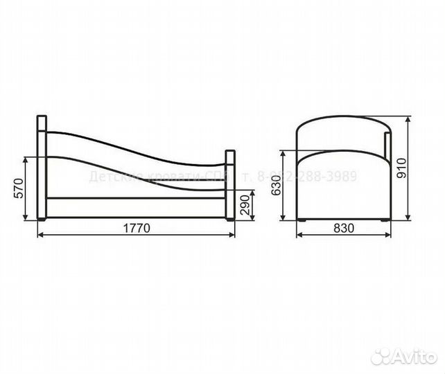 Детская кровать Тедди