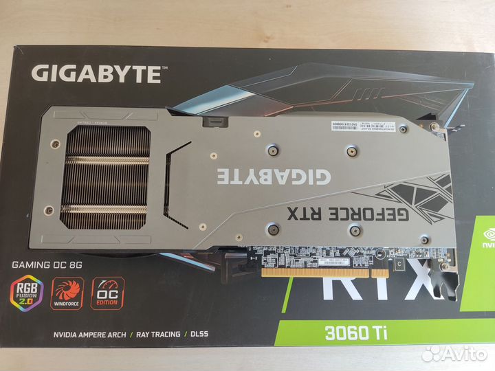 Видеокарта gigabyte RTX 3060Ti Dual OC на гарантии