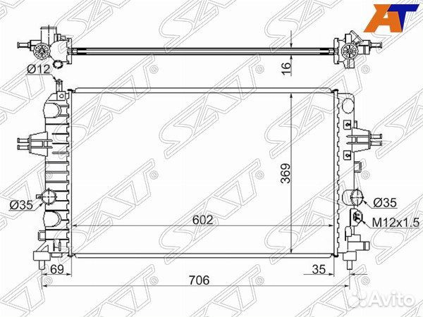 Радиатор opel zafira