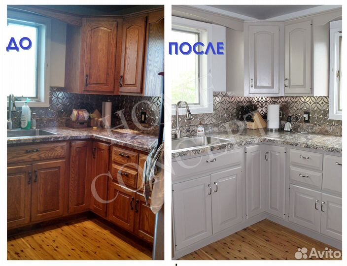 Замена плёнки на кухонных фасадах