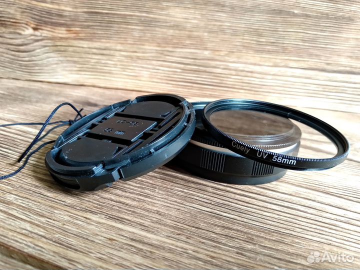 Реверсивное кольцо+защ.фильтр 58мм Canon