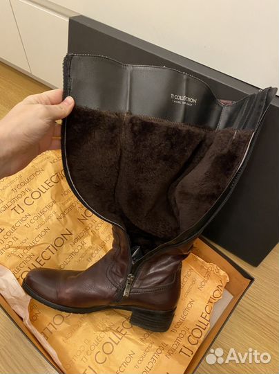 Сапоги зимние tj collection натуральная кожа