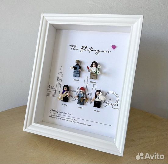 Подарок для девушки парню лего в рамке