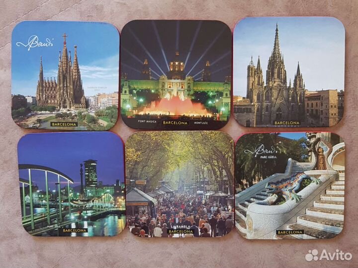 Подставки под горячее с видами Барселоны