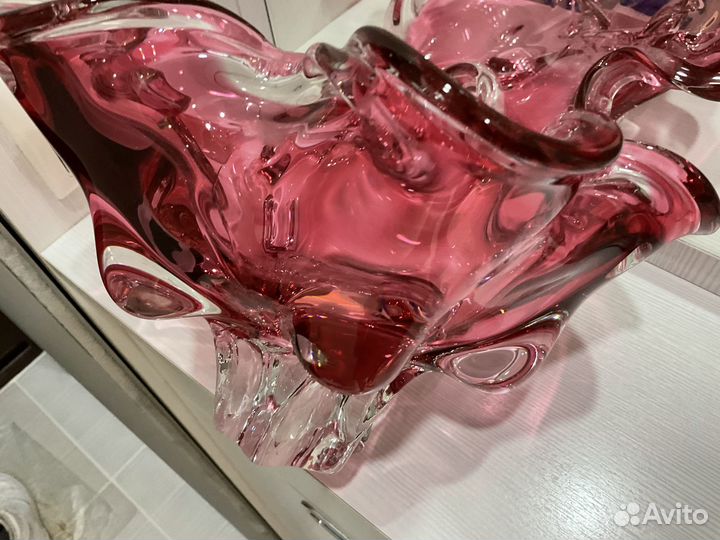 Конфетница Богемский хрусталь70-е г Чехия