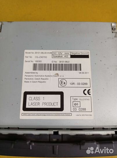 Штатная магнитола Сузуки Свифт