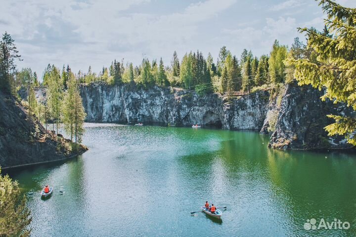 Тур 1 день: Карелия, хаски, водопады, Рускеала