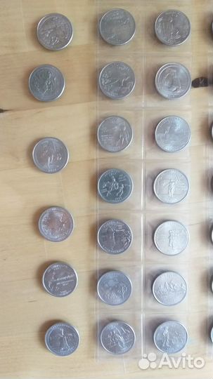 Лот из 40 монет -25 центов США - штаты