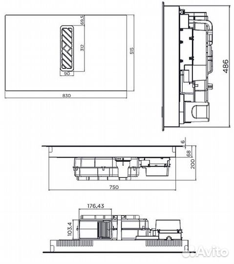 Варочная поверхность maunfeld mihc834SF2BK