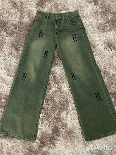 Джинсы y2k широкие