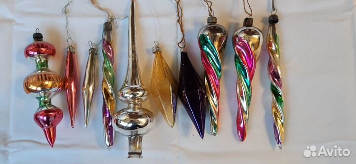 Ёлочные игрушки. Стекло,картон. СССР 30х - 50х г