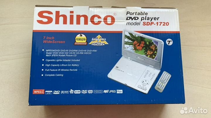 Портативный DVD проигрыватель shinco SDP-1720