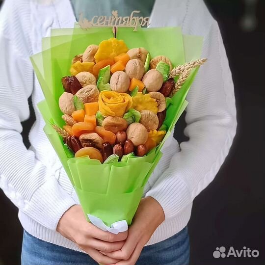 Букеты из сухофруктов, съедобные букеты