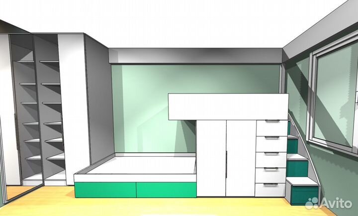 3D проект/дизайн проект кухни/мебели/Визуализация