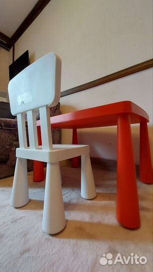Детский стол и стул IKEA mammut