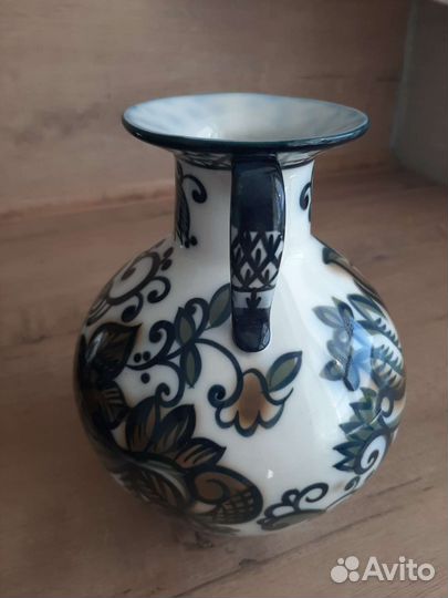 Ваза амфора фарфор СССР лфз Городецкий