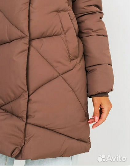 Пуховик куртка женская зимняя стёганая размер 48