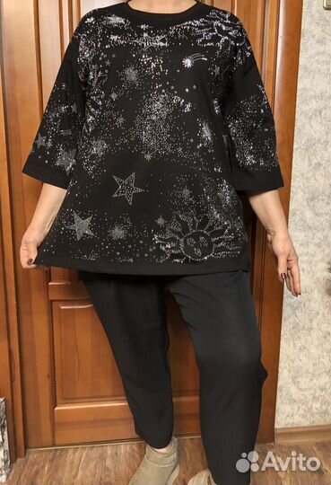 Нарядный свитшот/ туника Корея большого размера